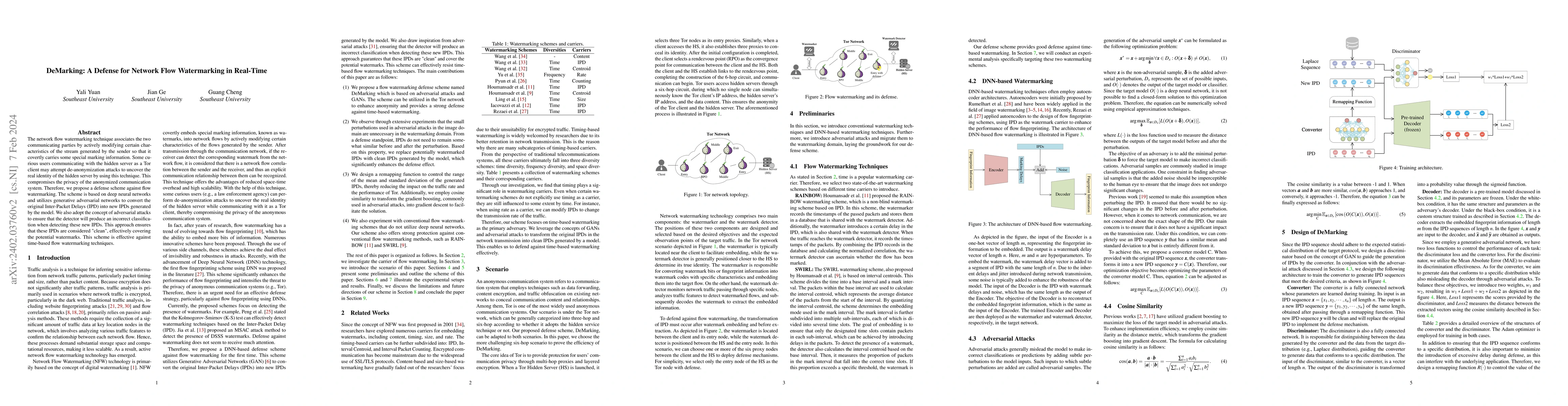 Thumbnail for DeMarking: A Defense for Network Flow Watermarking in Real-Time