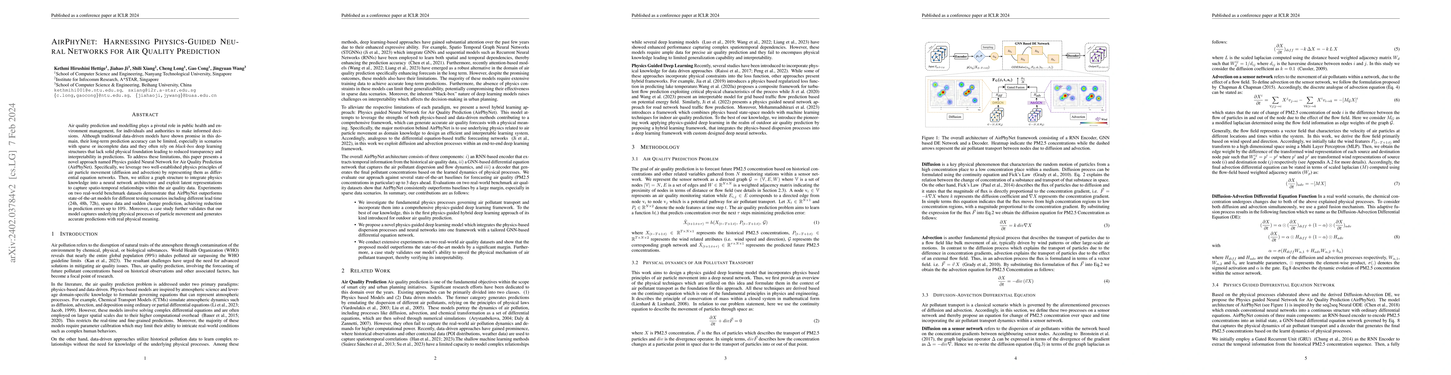 Thumbnail for AirPhyNet: Harnessing Physics-Guided Neural Networks for Air Quality
  Prediction