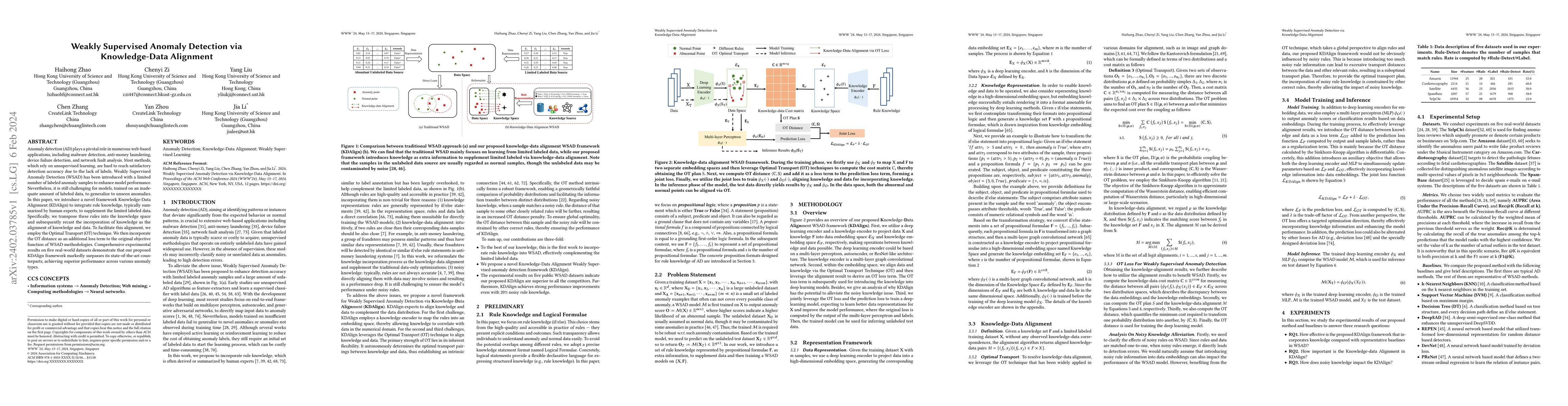 Thumbnail for Weakly Supervised Anomaly Detection via Knowledge-Data Alignment