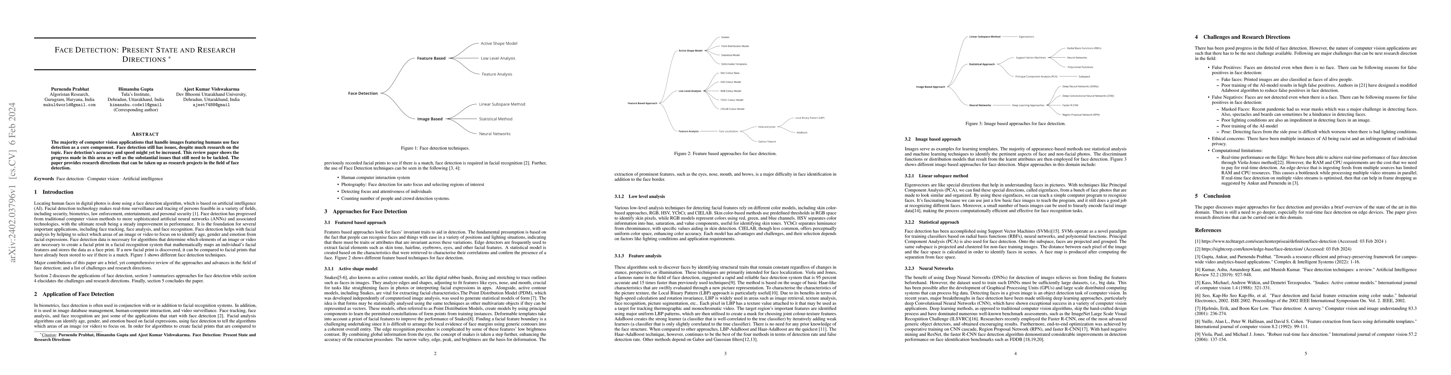 Thumbnail for Face Detection: Present State and Research Directions