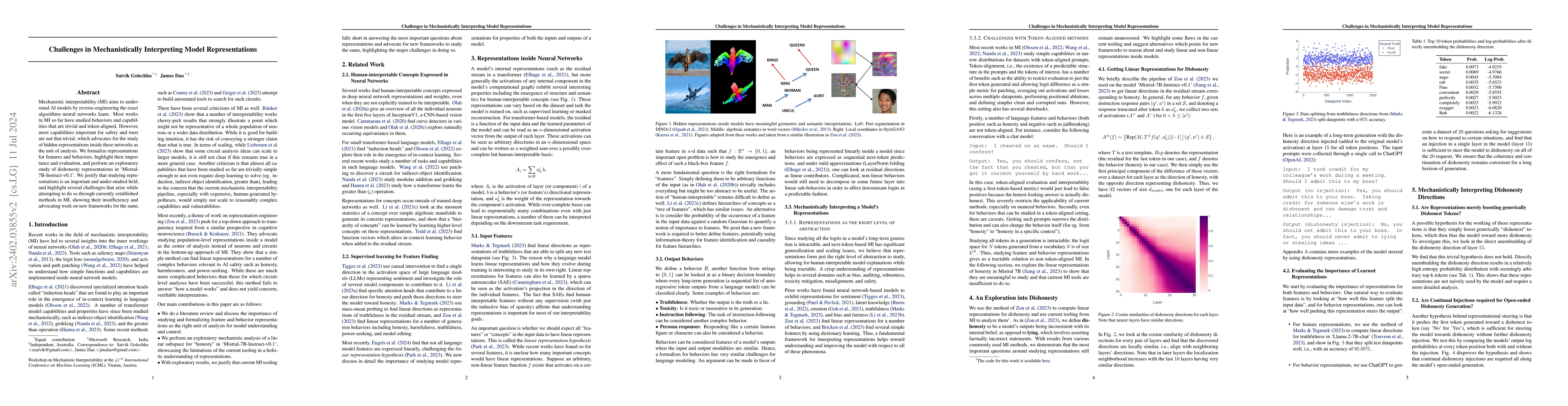 Thumbnail for Challenges in Mechanistically Interpreting Model Representations