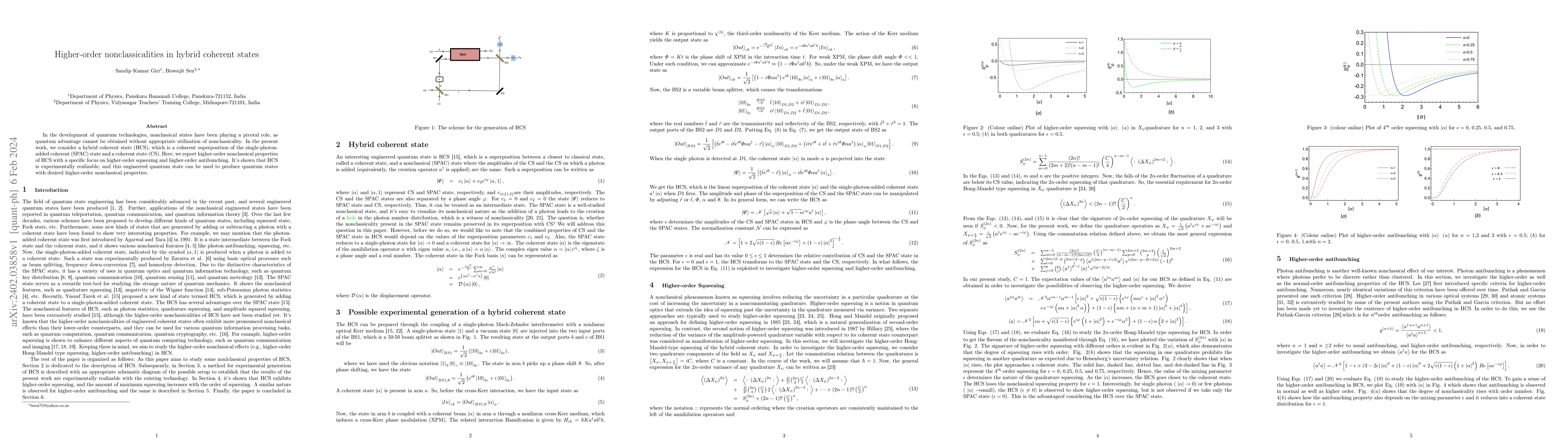 Thumbnail for Higher-order nonclassicalities in hybrid coherent states