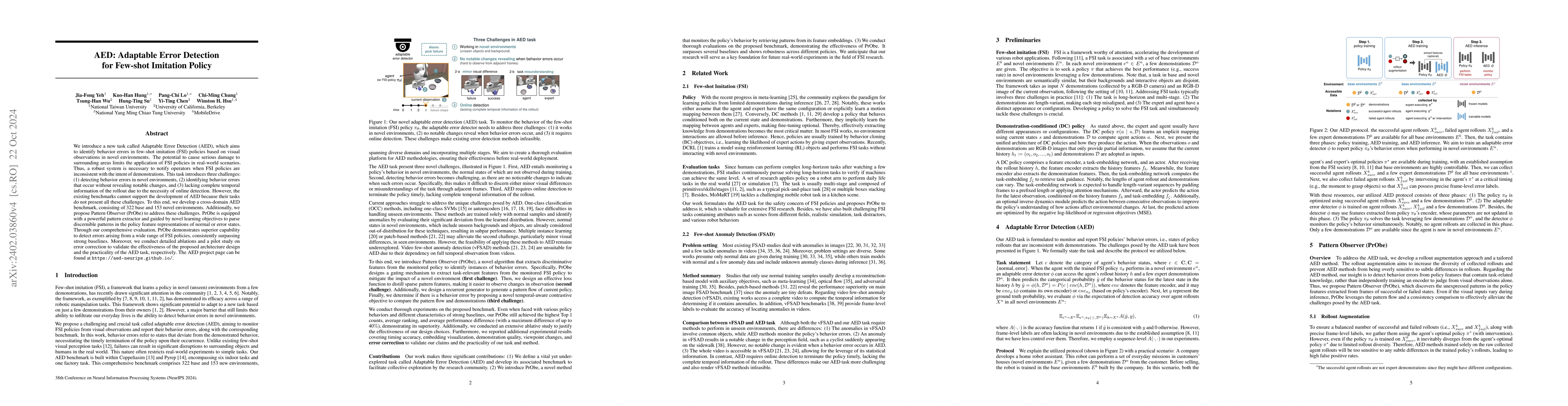 Thumbnail for AED: Adaptable Error Detection for Few-shot Imitation Policy