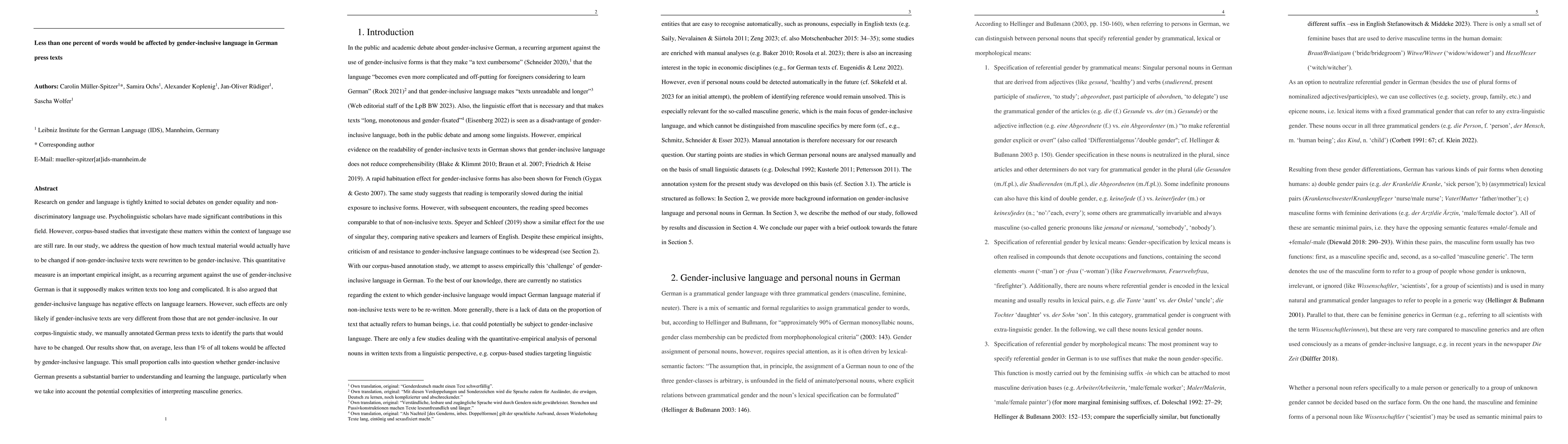 Thumbnail for Less than one percent of words would be affected by gender-inclusive
  language in German press texts