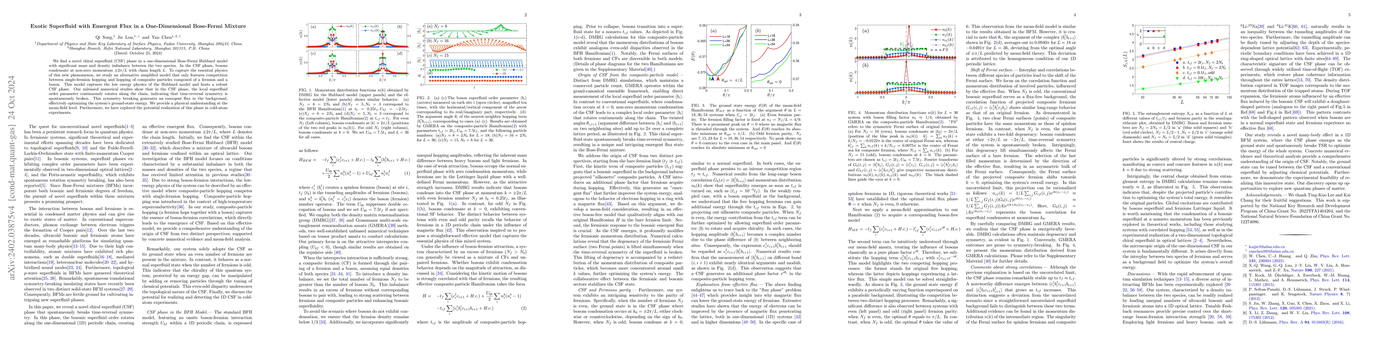 Thumbnail for Exotic Superfluid with Emergent flux in a one-dimensional Bose-Fermi
  mixture