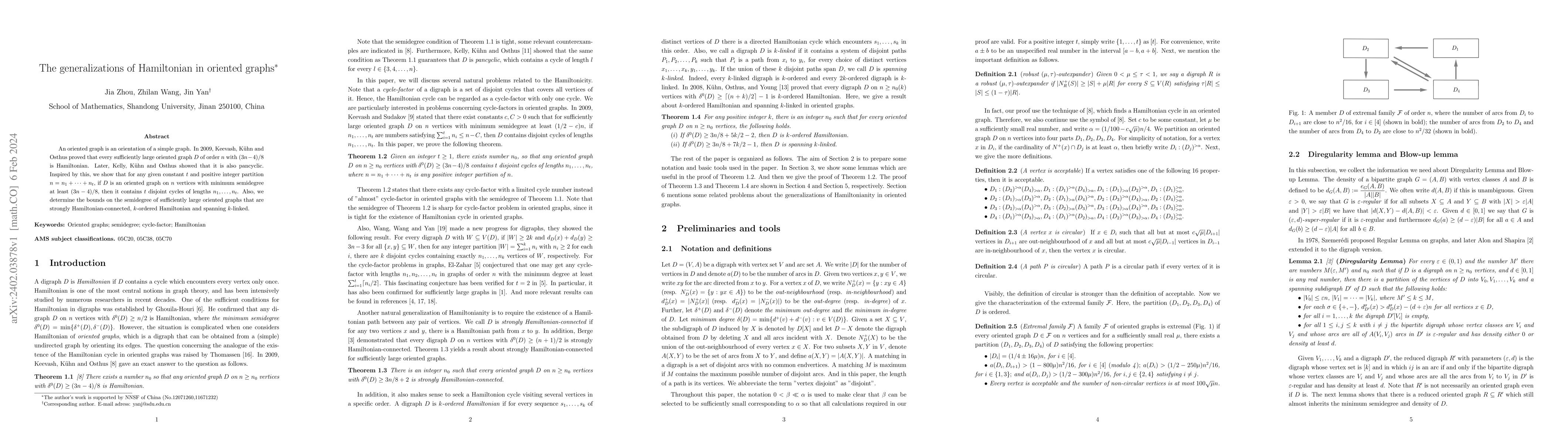Thumbnail for The generalizations of Hamiltonian in oriented graphs