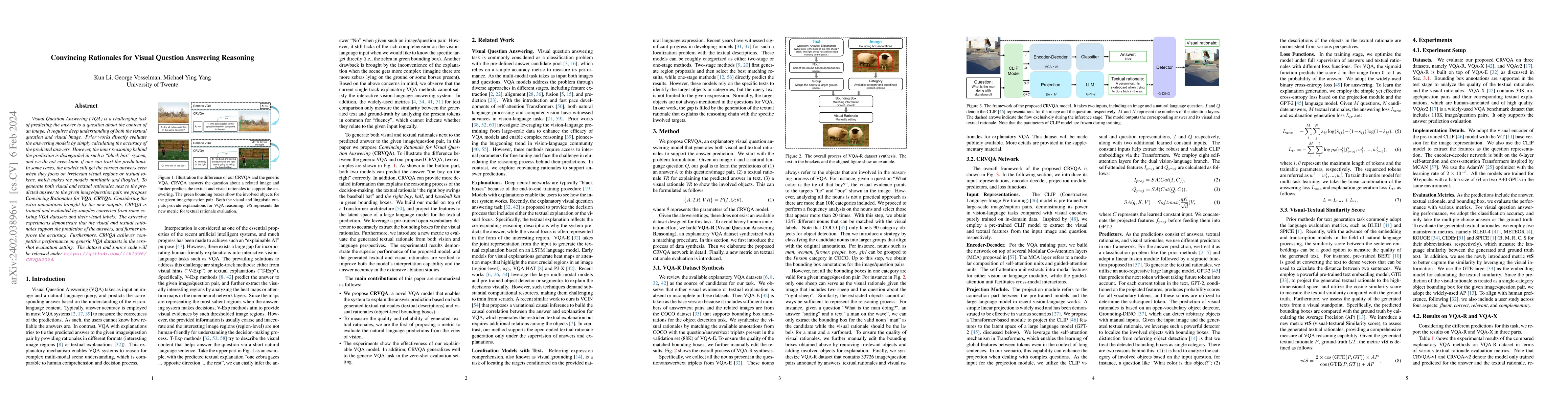 Thumbnail for Convincing Rationales for Visual Question Answering Reasoning