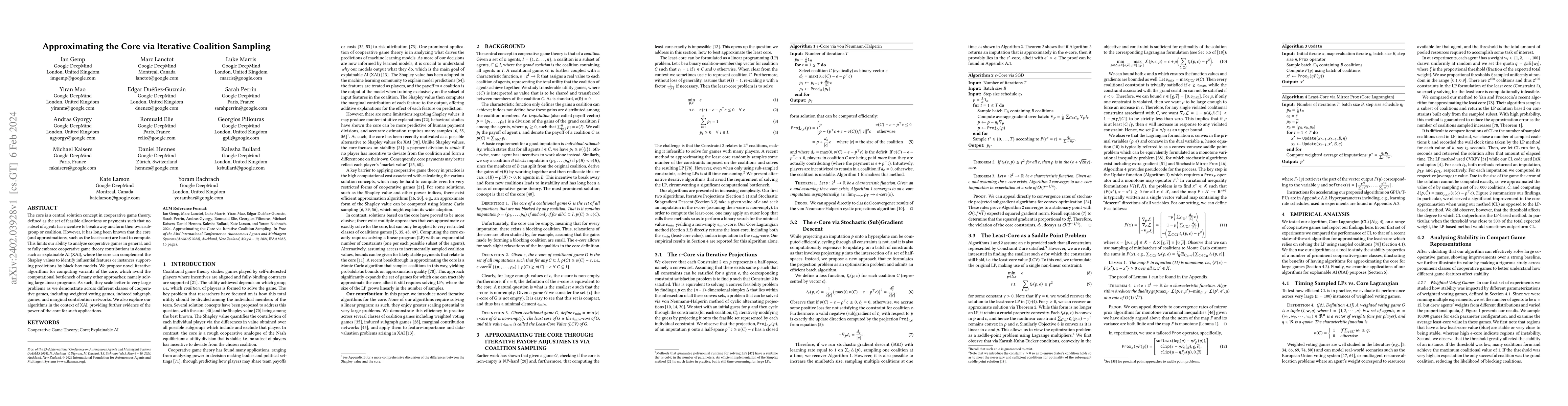 Thumbnail for Approximating the Core via Iterative Coalition Sampling