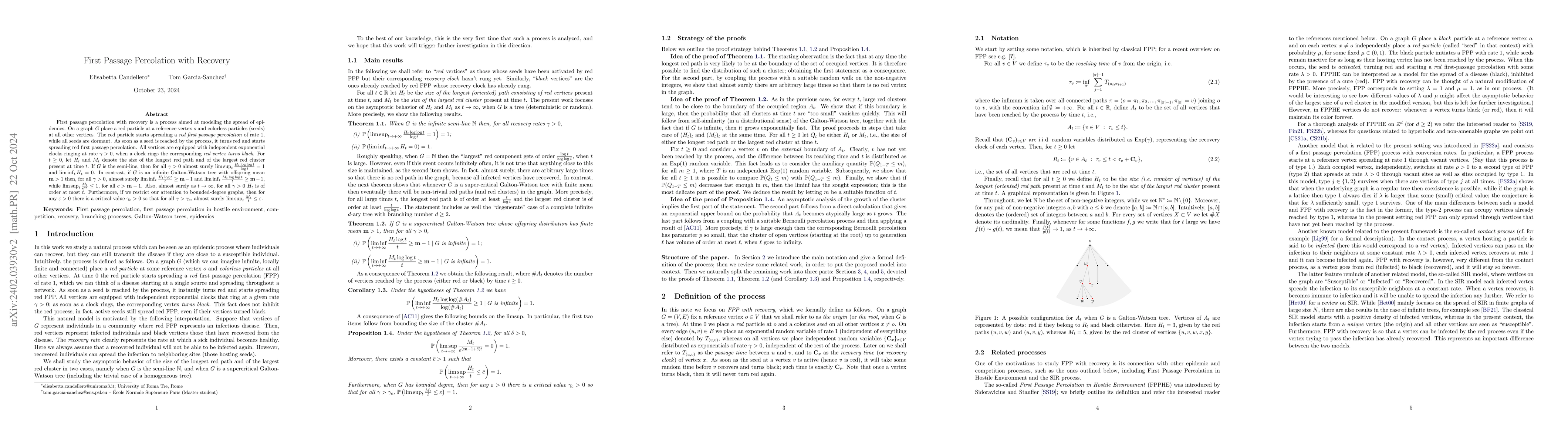 Thumbnail for First Passage Percolation in Hostile Environment with Recovery