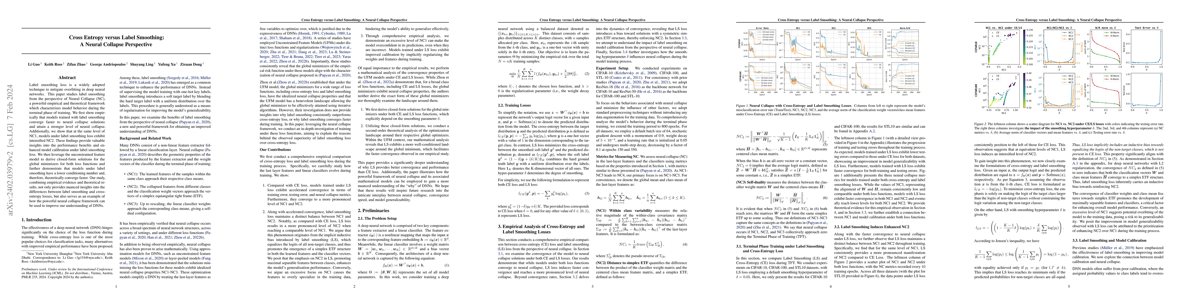 Thumbnail for Cross Entropy versus Label Smoothing: A Neural Collapse Perspective
