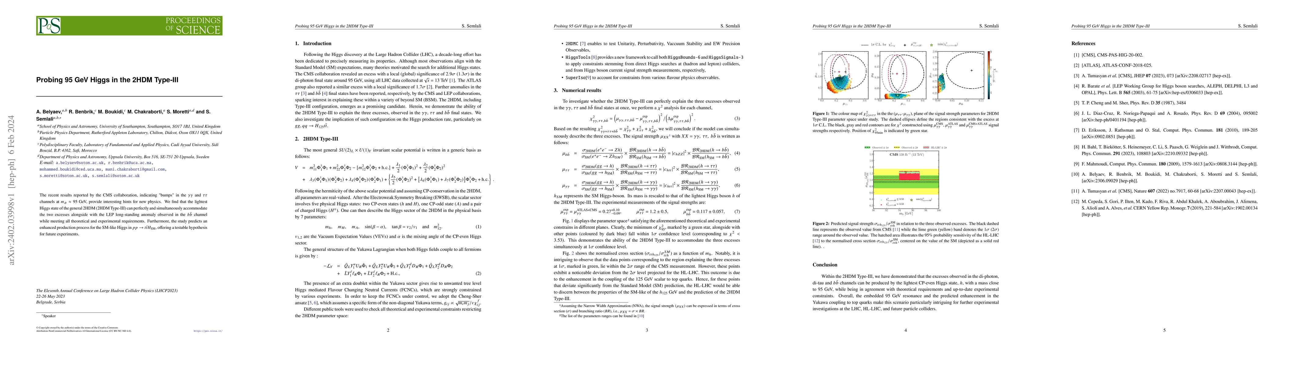 Thumbnail for Probing 95 GeV Higgs in the 2HDM Type-III