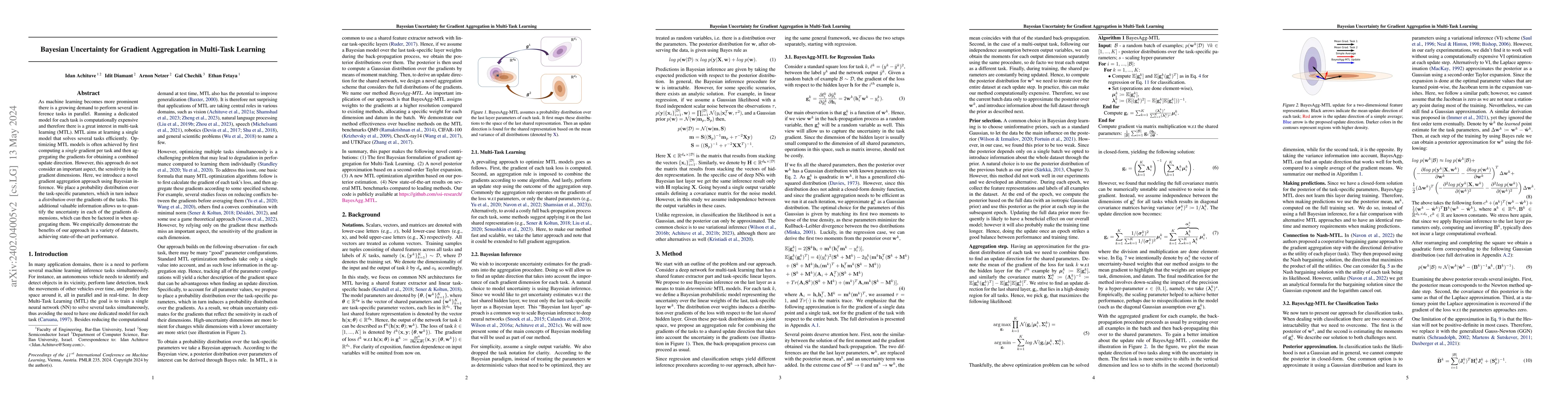 Thumbnail for Bayesian Uncertainty for Gradient Aggregation in Multi-Task Learning