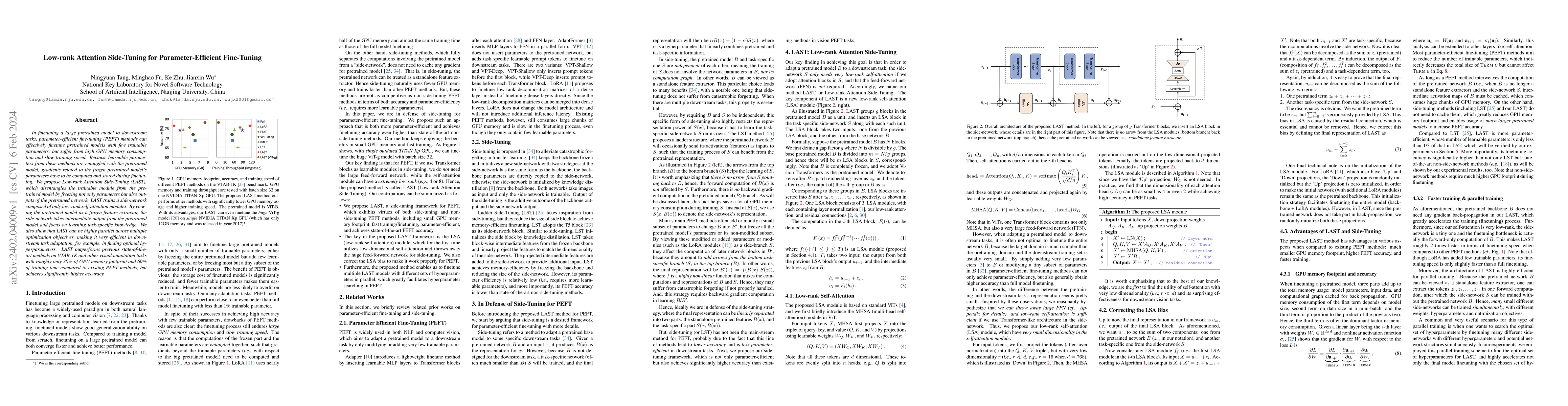 Thumbnail for Low-rank Attention Side-Tuning for Parameter-Efficient Fine-Tuning
