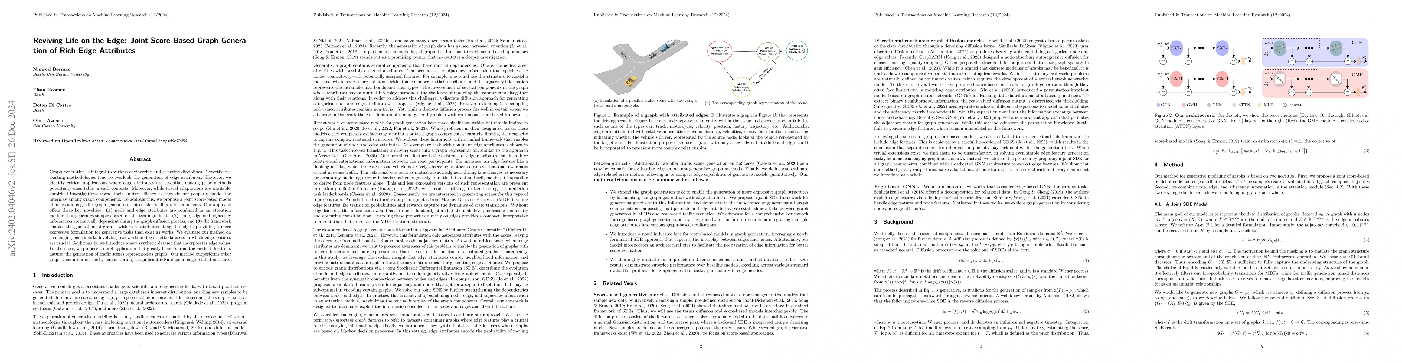Thumbnail for Generative Modeling of Graphs via Joint Diffusion of Node and Edge
  Attributes