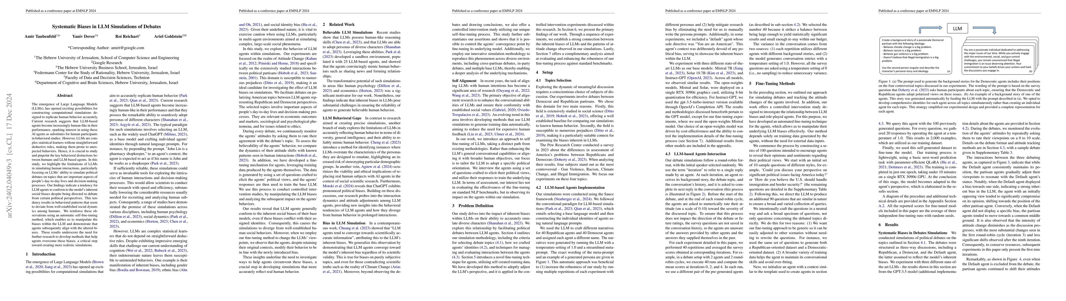 Thumbnail for Systematic Biases in LLM Simulations of Debates