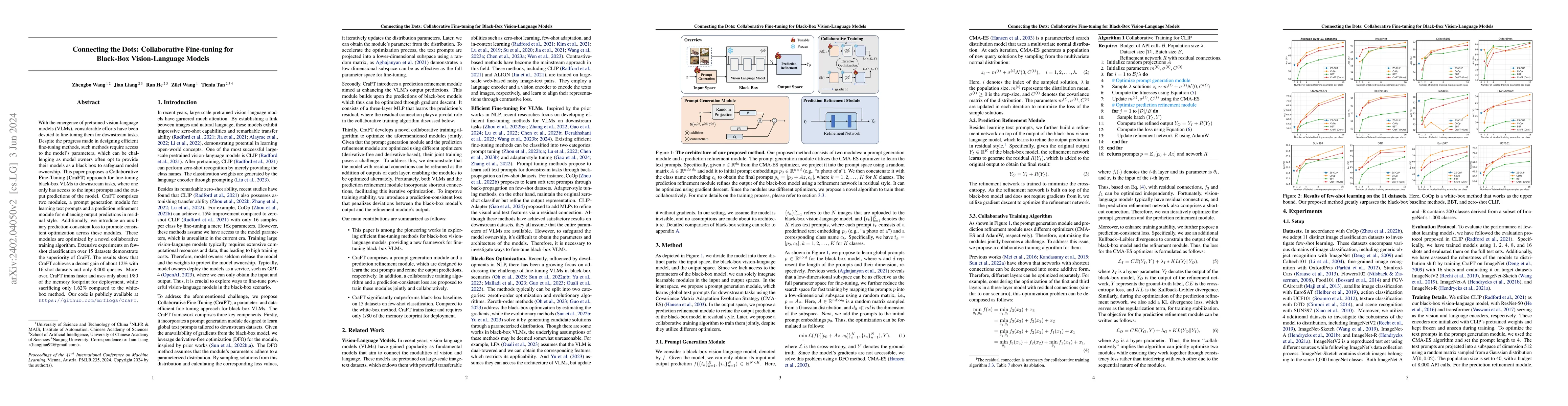 Thumbnail for Connecting the Dots: Collaborative Fine-tuning for Black-Box
  Vision-Language Models