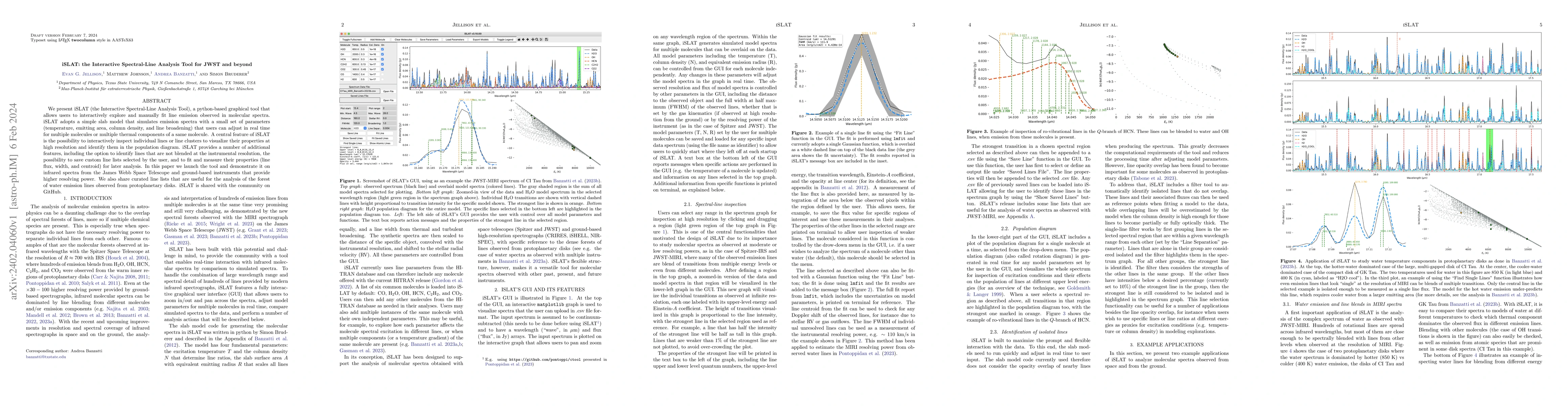 Thumbnail for iSLAT: the Interactive Spectral-Line Analysis Tool for JWST and beyond