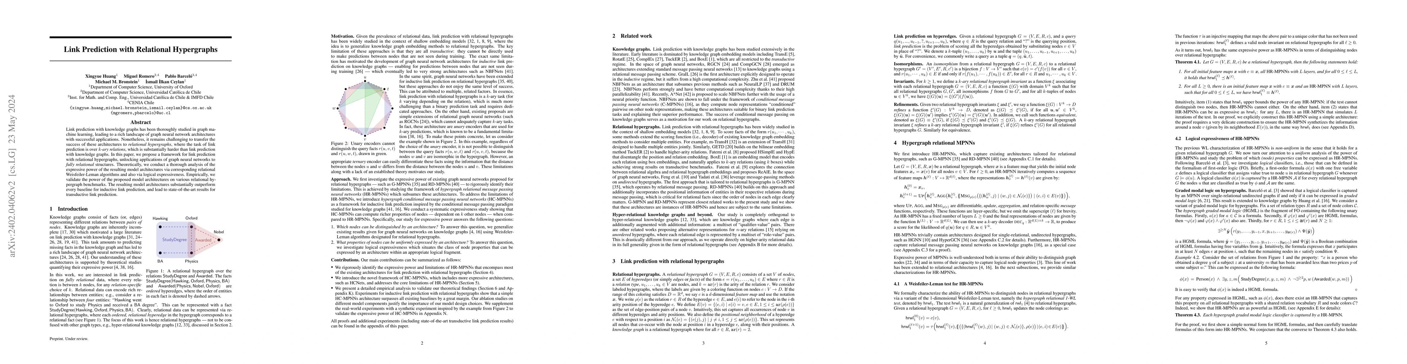 Thumbnail for Link Prediction with Relational Hypergraphs