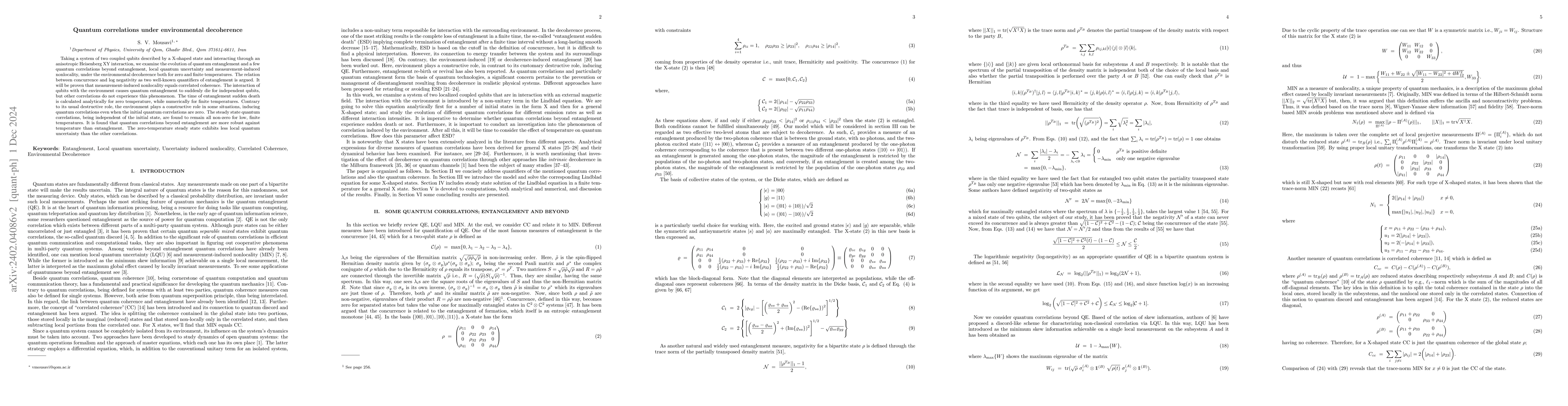 Thumbnail for Quantum correlations under decoherence