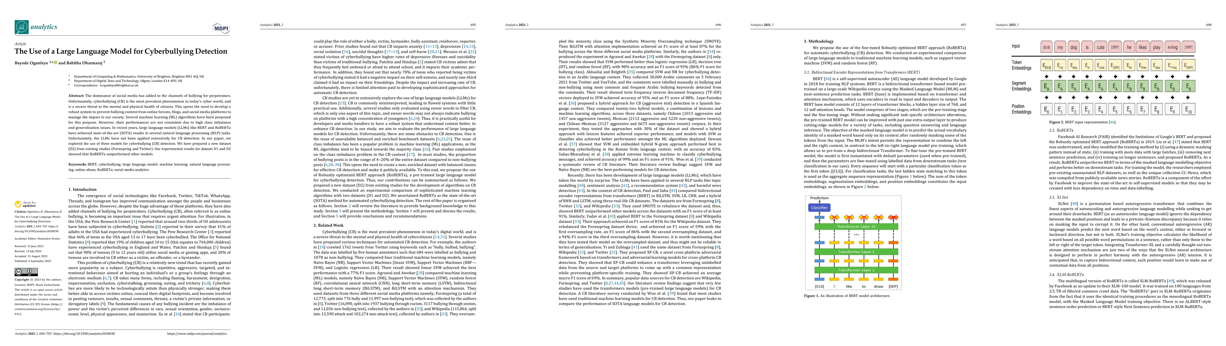 Thumbnail for The Use of a Large Language Model for Cyberbullying Detection