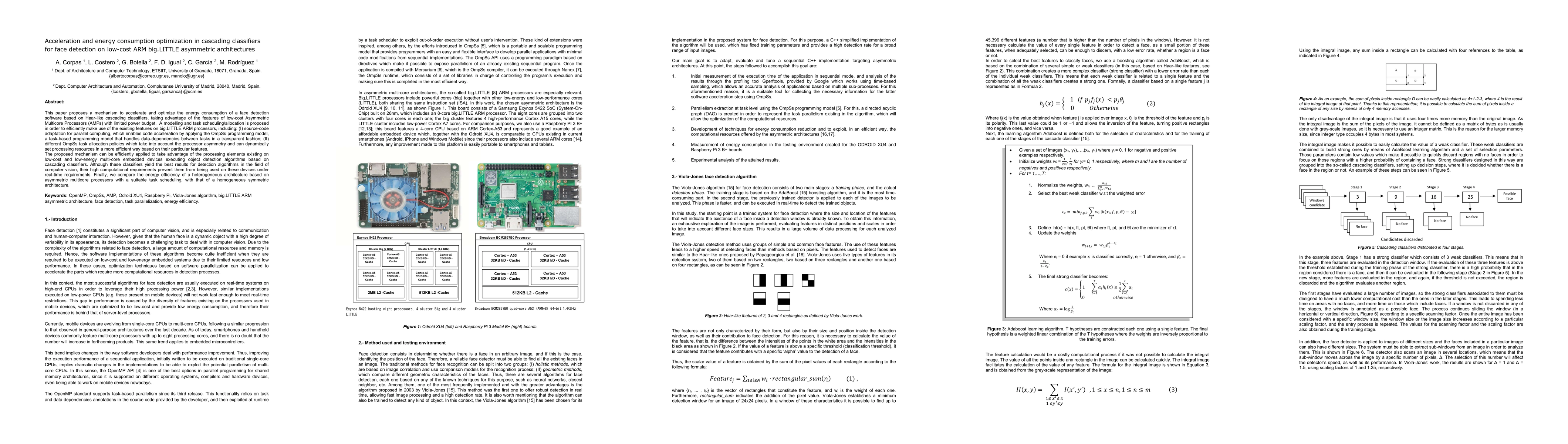 Thumbnail for Acceleration and energy consumption optimization in cascading
  classifiers for face detection on low-cost ARM big.LITTLE asymmetric
  architectures
