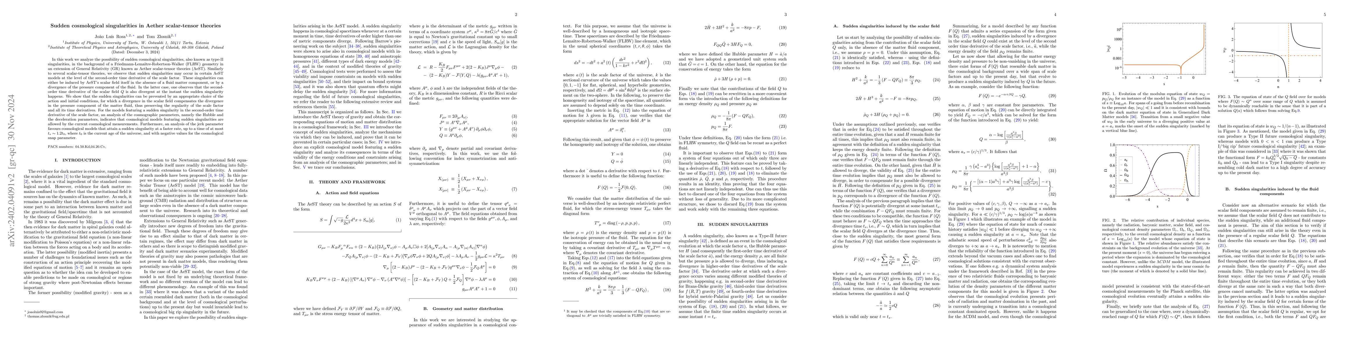 Thumbnail for Sudden cosmological singularities in Aether scalar-tensor theories