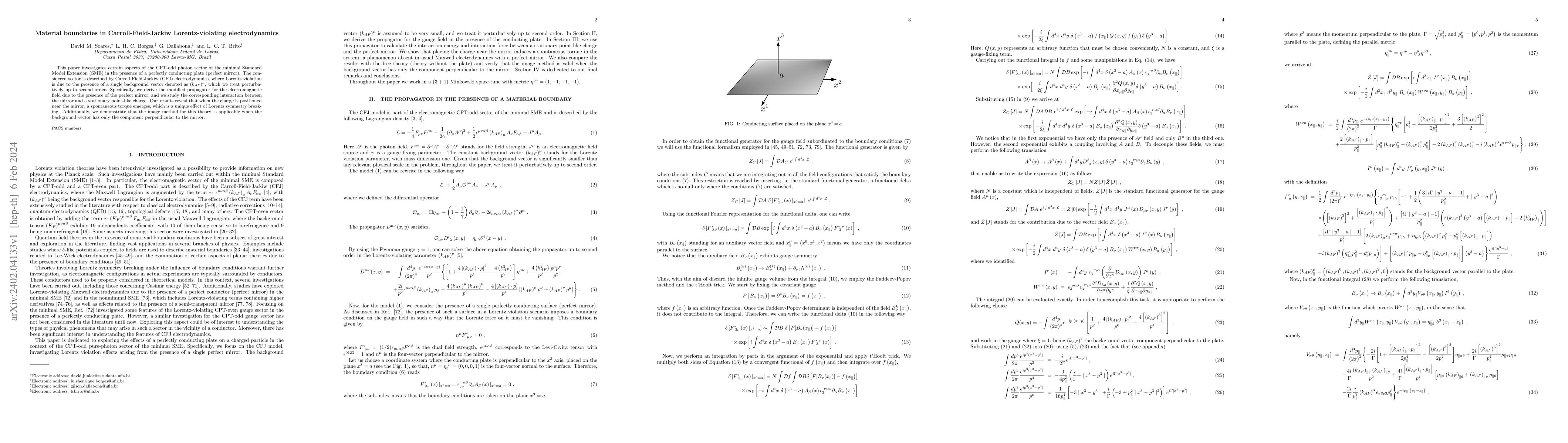 Thumbnail for Material boundaries in Carroll-Field-Jackiw Lorentz-violating
  electrodynamics