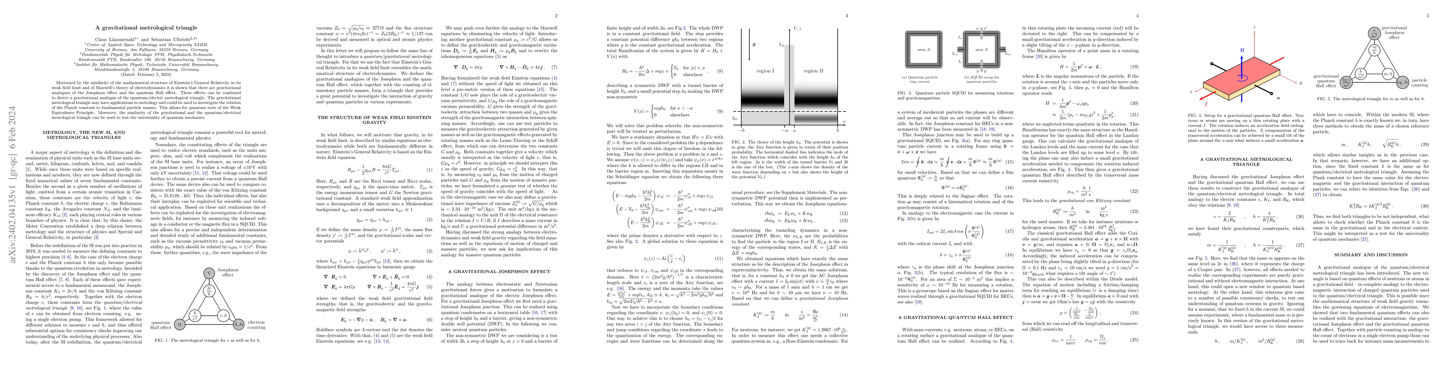 Thumbnail for A gravitational metrological triangle