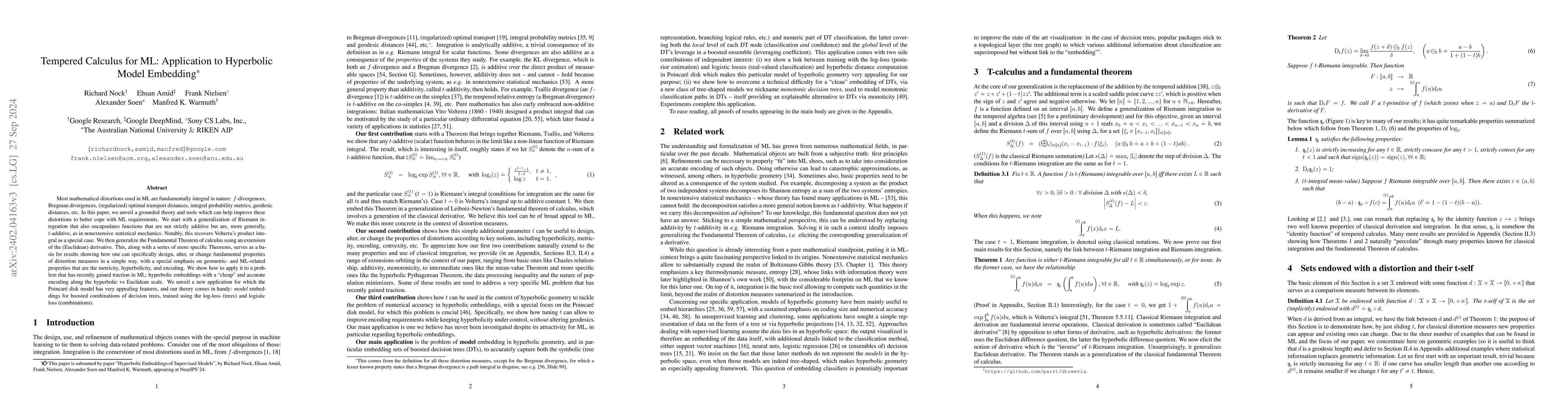 Thumbnail for Tempered Calculus for ML: Application to Hyperbolic Model Embedding