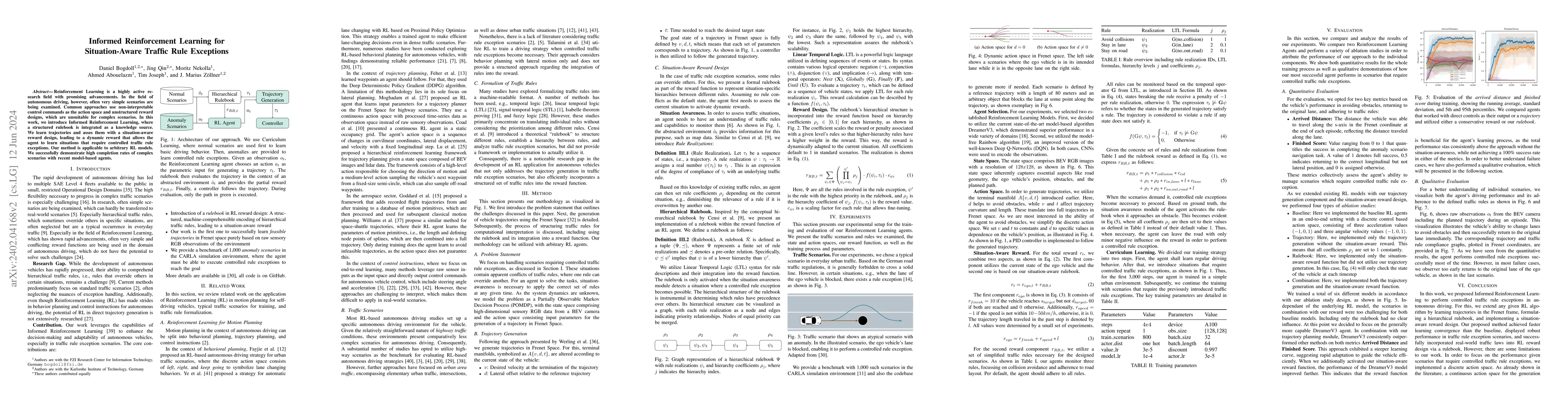 Thumbnail for Informed Reinforcement Learning for Situation-Aware Traffic Rule
  Exceptions