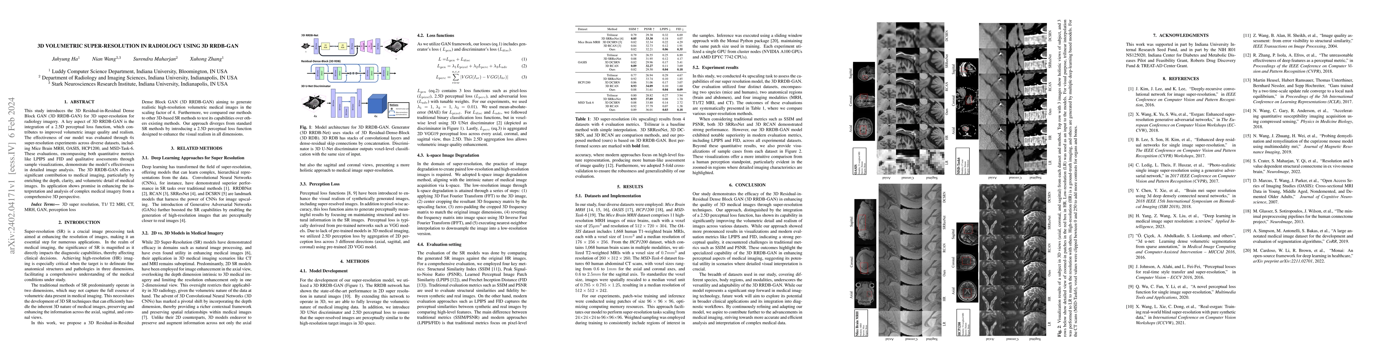 Thumbnail for 3D Volumetric Super-Resolution in Radiology Using 3D RRDB-GAN