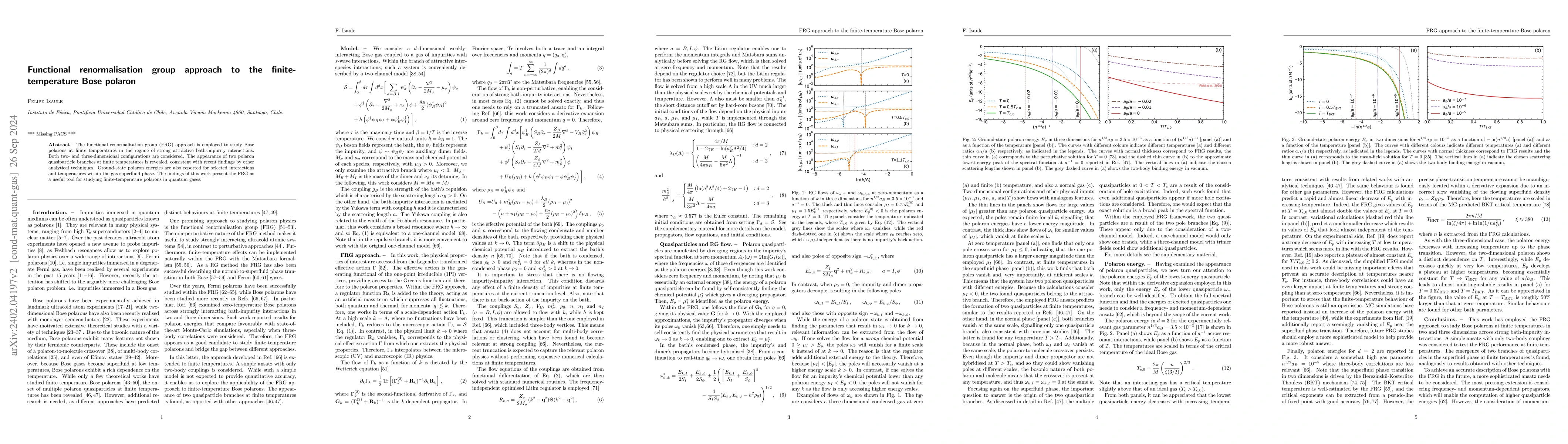 Thumbnail for Functional renormalisation group approach to the finite-temperature Bose
  polaron