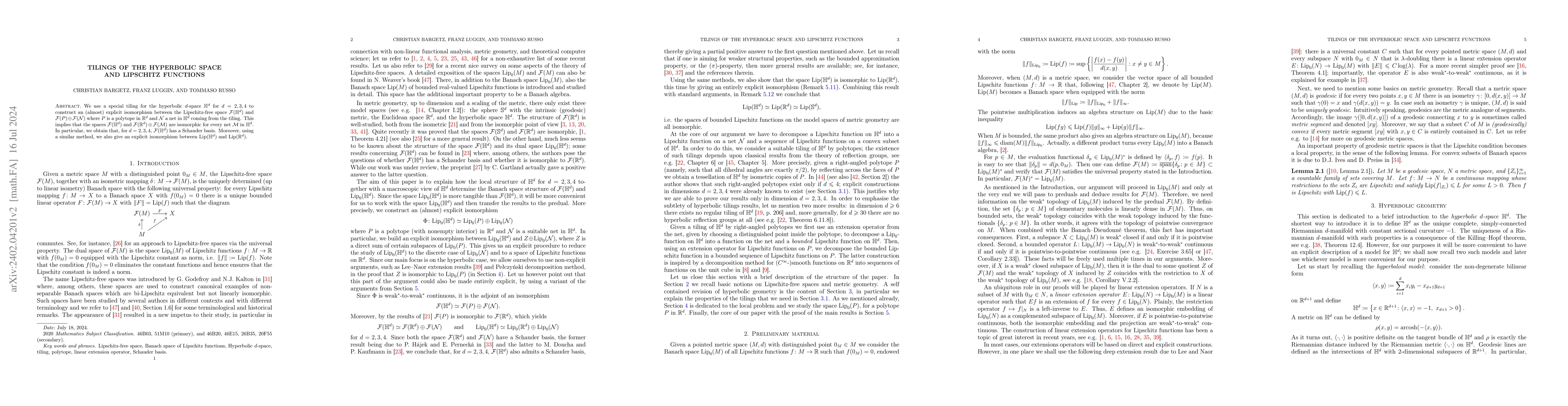 Thumbnail for Tilings of the Hyperbolic Space and Lipschitz Functions