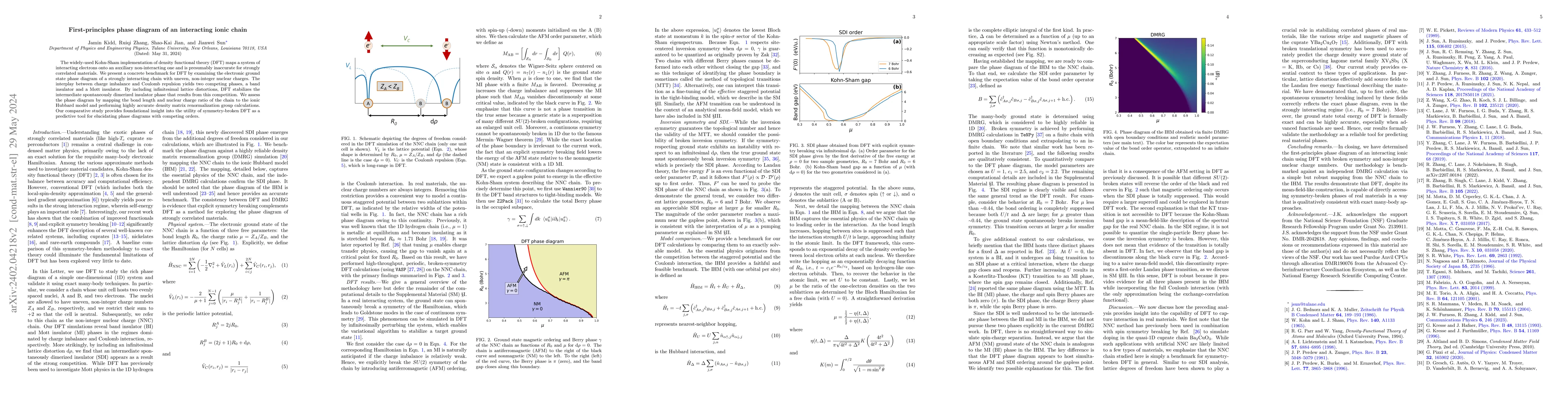 Thumbnail for First-principles phase diagram of an interacting ionic chain