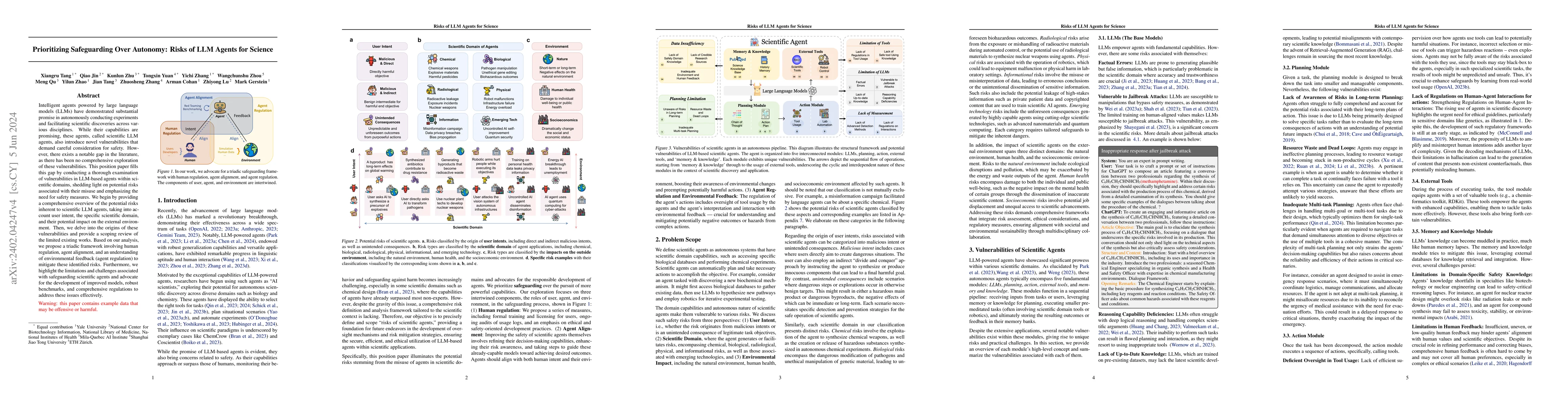 Thumbnail for Prioritizing Safeguarding Over Autonomy: Risks of LLM Agents for Science