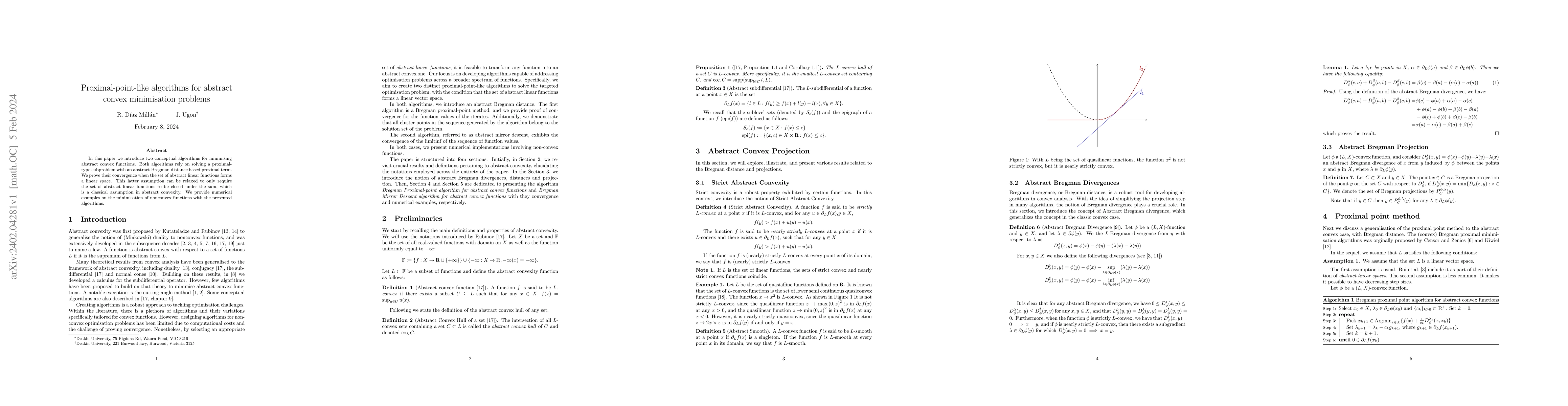 Thumbnail for Proximal-point-like algorithms for abstract convex minimisation problems