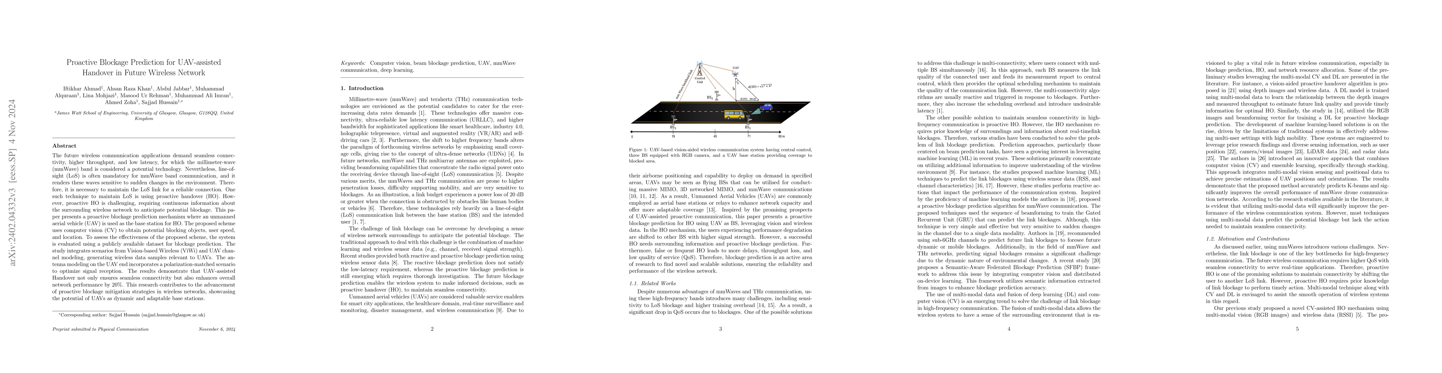 Thumbnail for Proactive Blockage Prediction for UAV assisted Handover in Future
  Wireless Network