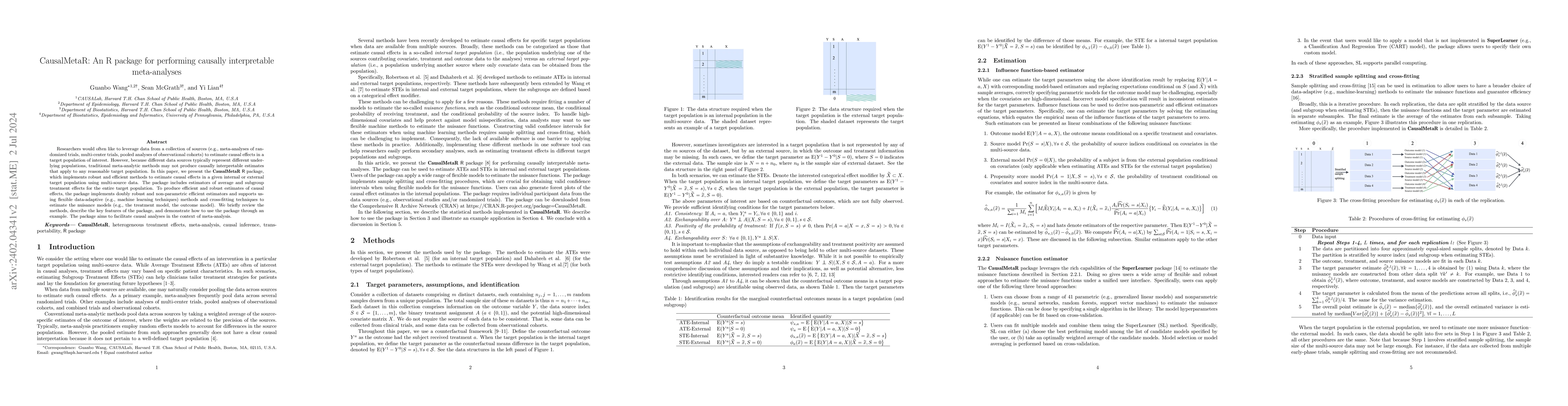 Thumbnail for CausalMetaR: An R package for performing causally interpretable
  meta-analyses