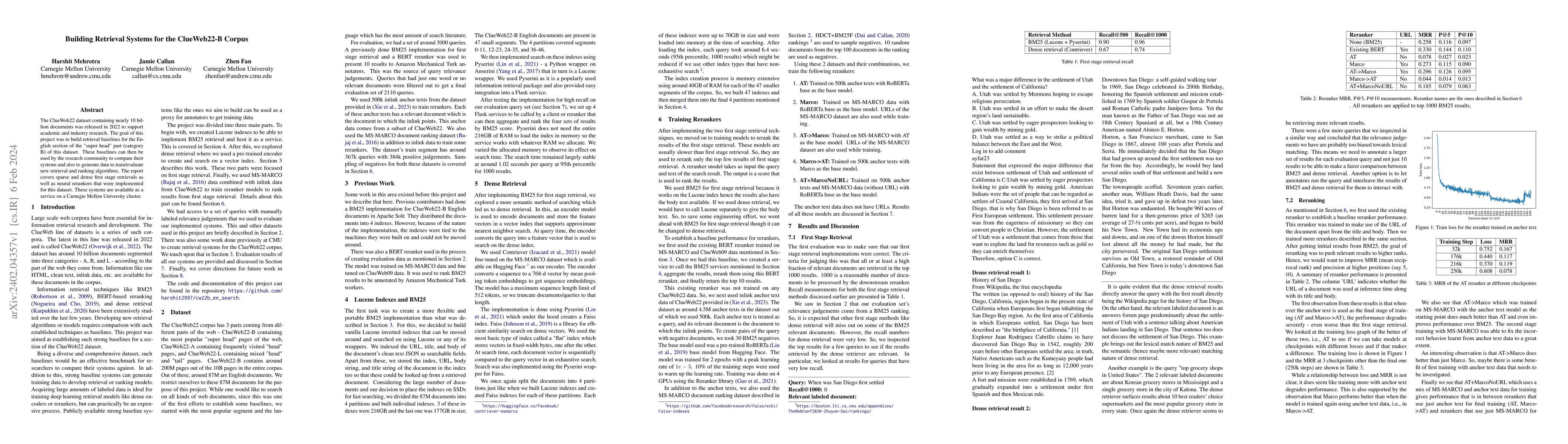 Thumbnail for Building Retrieval Systems for the ClueWeb22-B Corpus