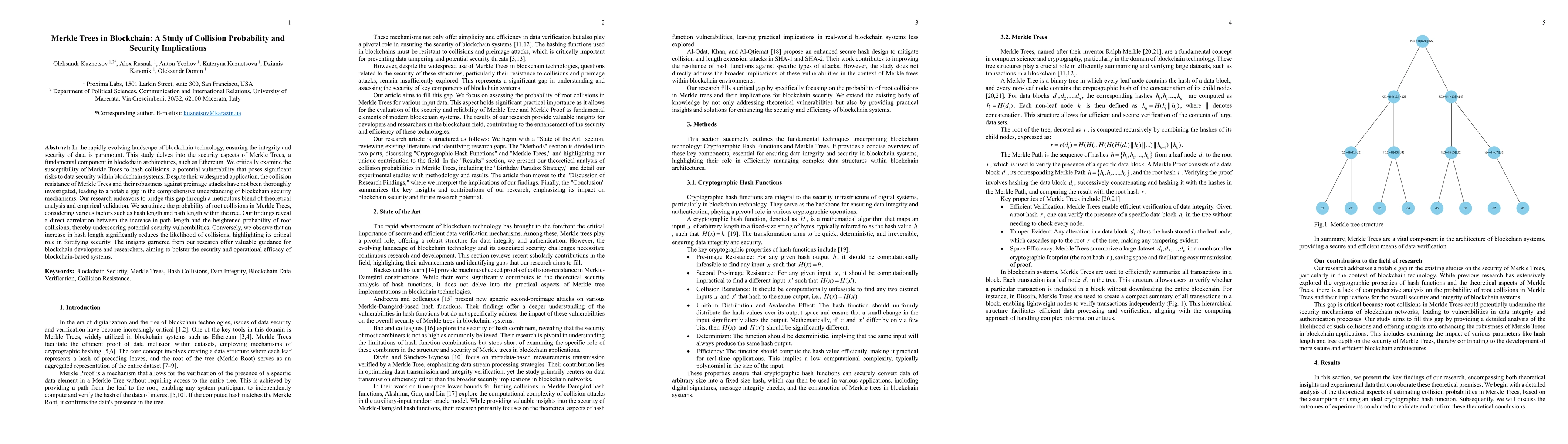 Thumbnail for Merkle Trees in Blockchain: A Study of Collision Probability and
  Security Implications