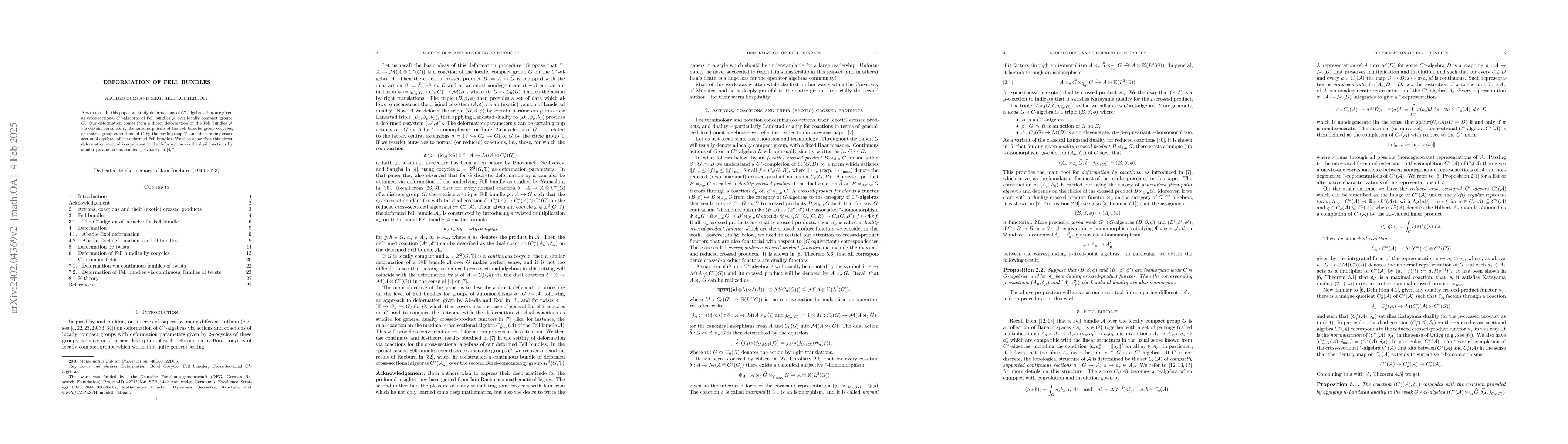 Thumbnail for Deformation of Fell bundles