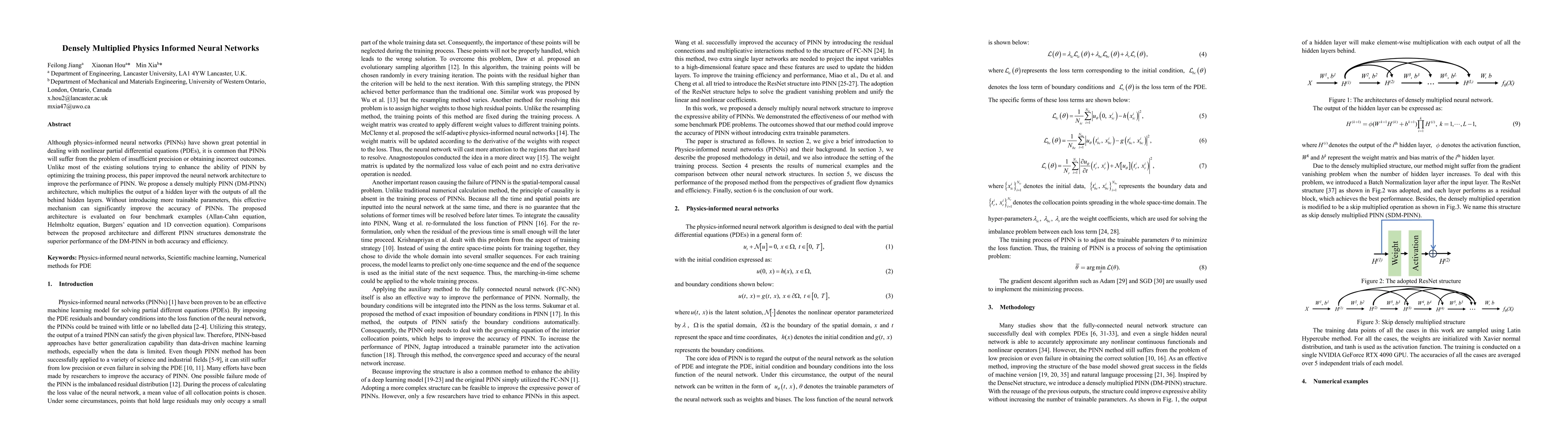 Thumbnail for Densely Multiplied Physics Informed Neural Networks