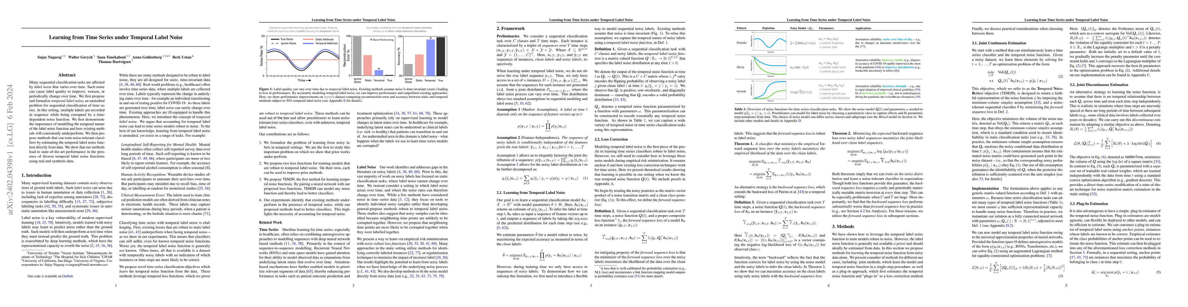 Thumbnail for Learning from Time Series under Temporal Label Noise