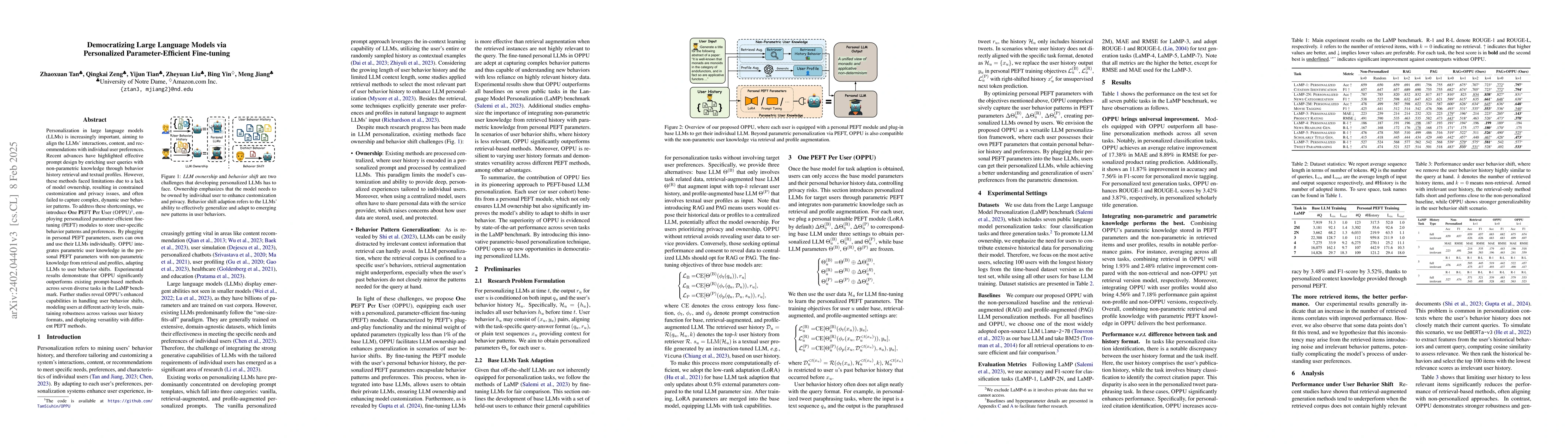 Thumbnail for Democratizing Large Language Models via Personalized Parameter-Efficient
  Fine-tuning