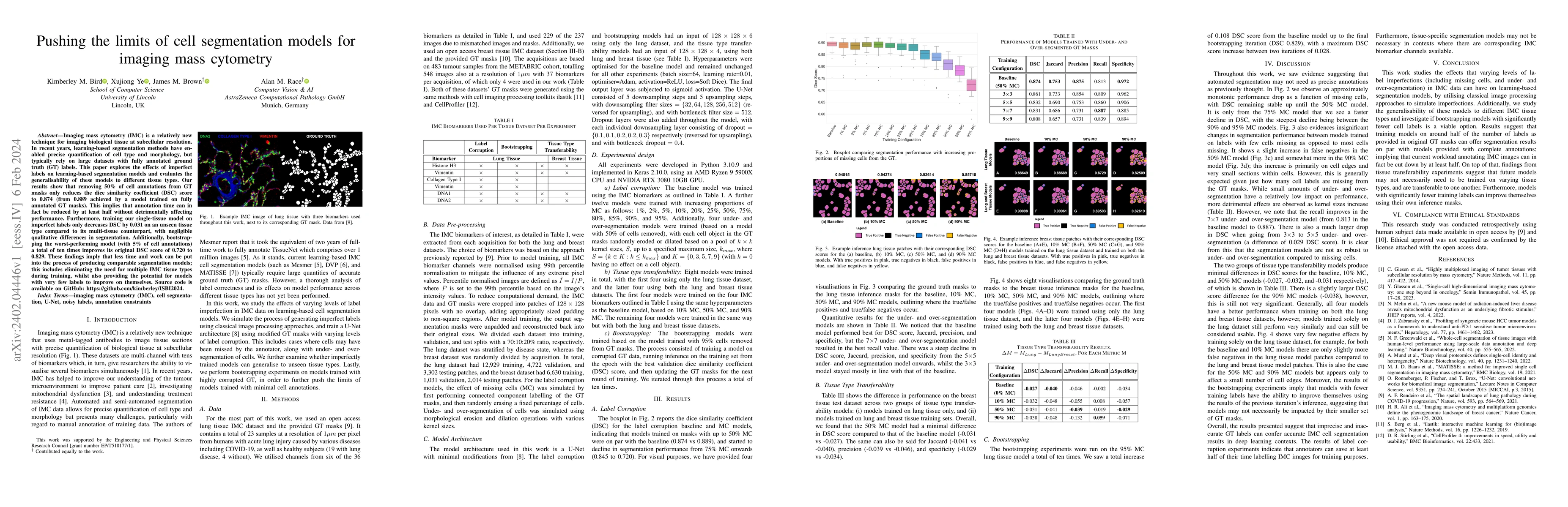 Thumbnail for Pushing the limits of cell segmentation models for imaging mass
  cytometry