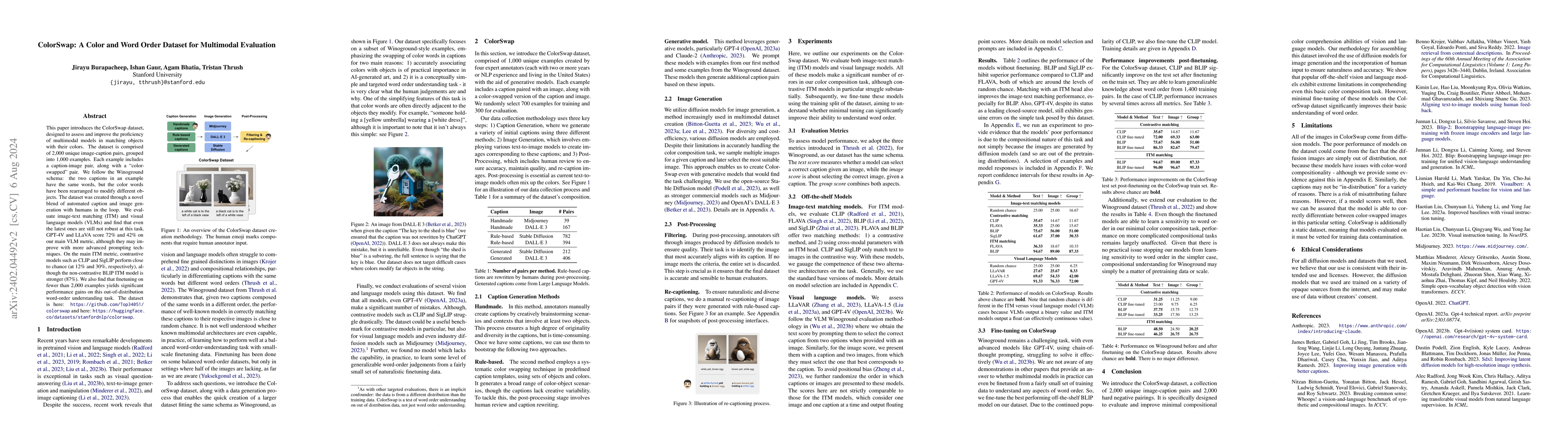 Thumbnail for ColorSwap: A Color and Word Order Dataset for Multimodal Evaluation