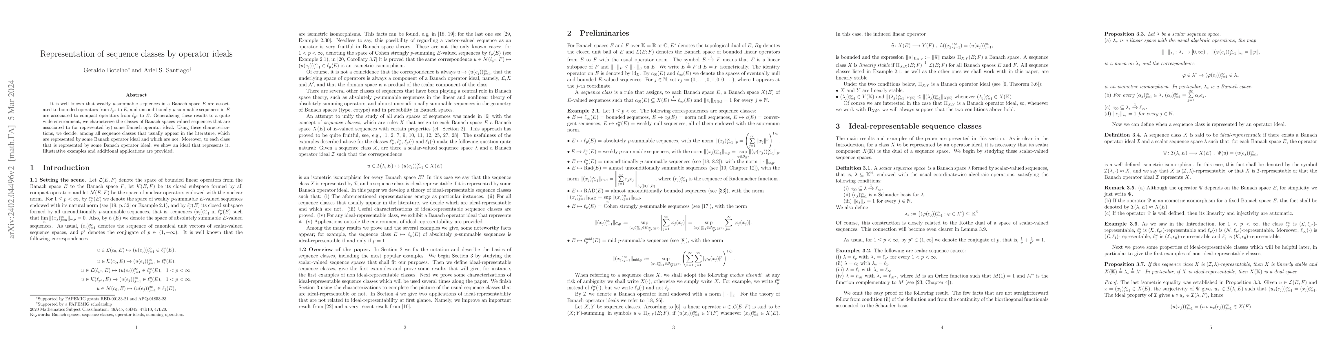 Thumbnail for Representation of sequence classes by operator ideals