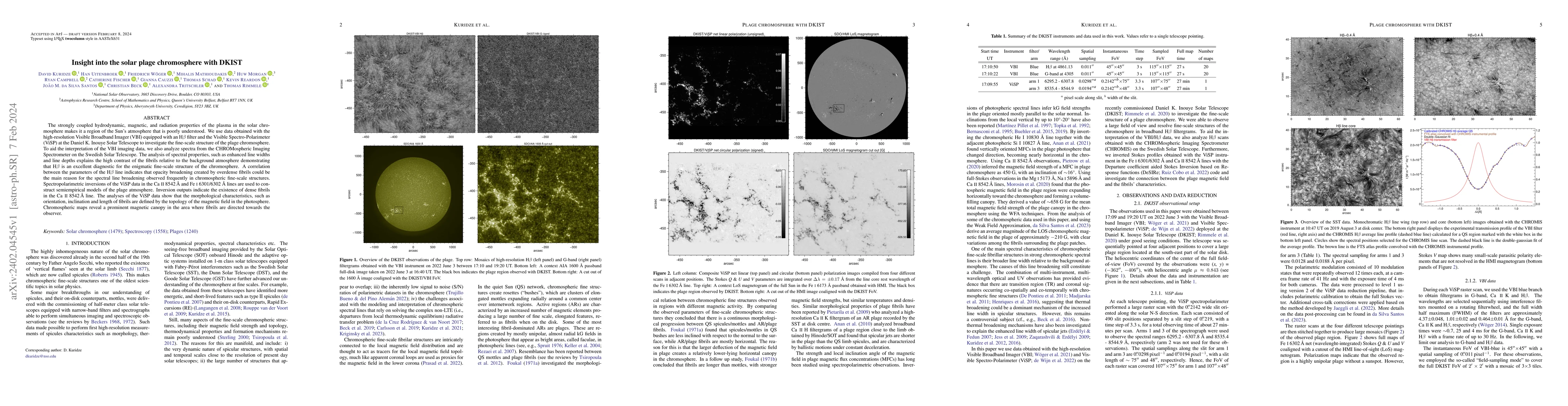 Thumbnail for Insight into the solar plage chromosphere with DKIST