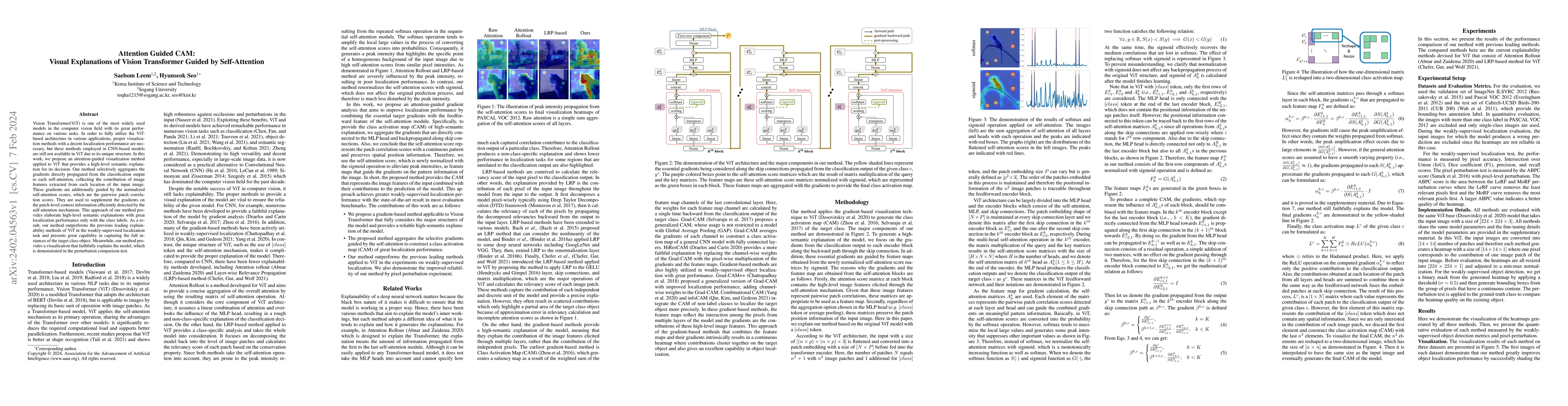 Thumbnail for Attention Guided CAM: Visual Explanations of Vision Transformer Guided
  by Self-Attention