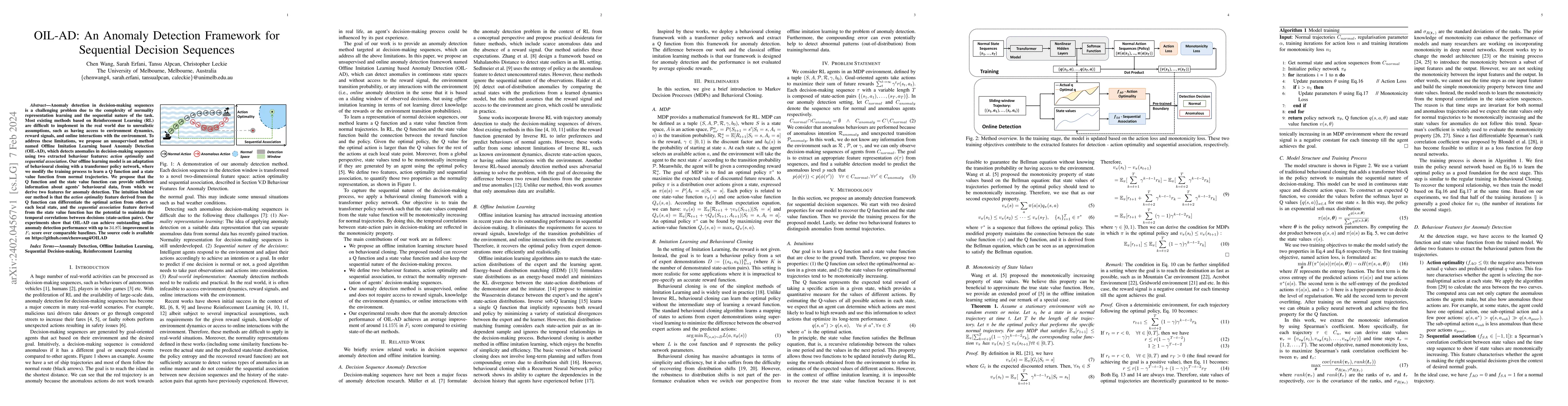 Thumbnail for OIL-AD: An Anomaly Detection Framework for Sequential Decision Sequences